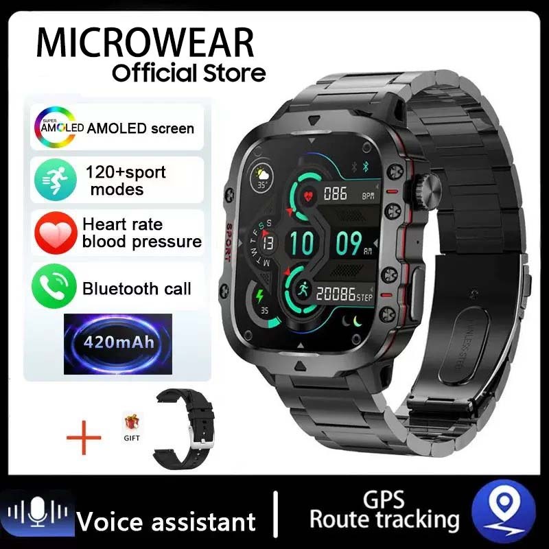 JXRZ Lige Jam Tangan Pintar Olahraga Tahan Air Panggilan Bluetooth Pria 420Mah Pemantauan