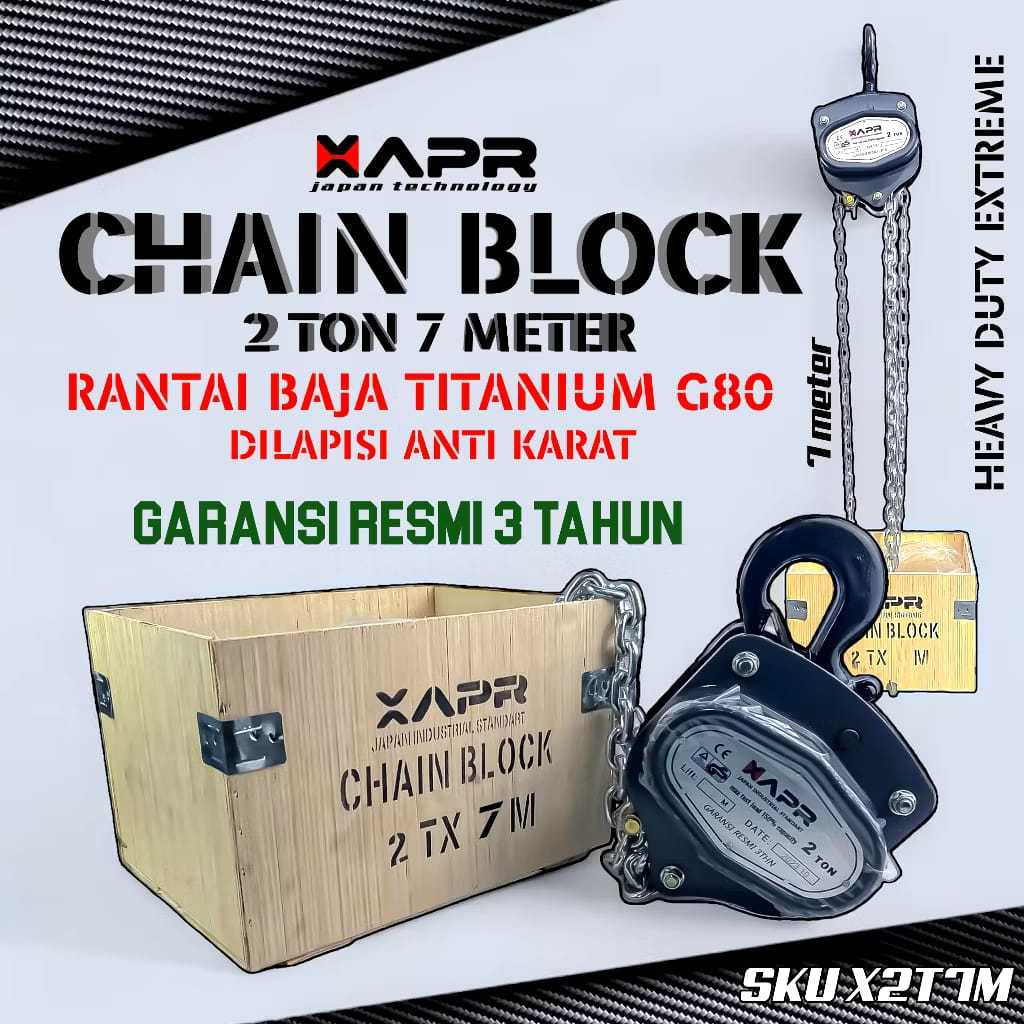 PROMO BIG SALE  APR chain block 2ton 7meter katrol kerekan takel lebih kuat dari kondo chainblock