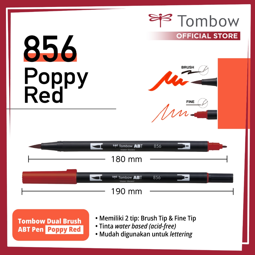 

Tombow Dual Brush ABT Pen Chinese Red