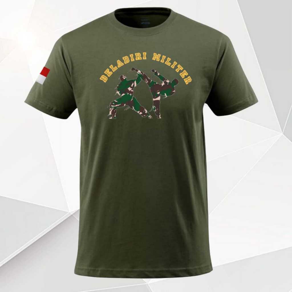 Kaos Bela Diri Militer Katun // Kaos pria bela diri militer katun