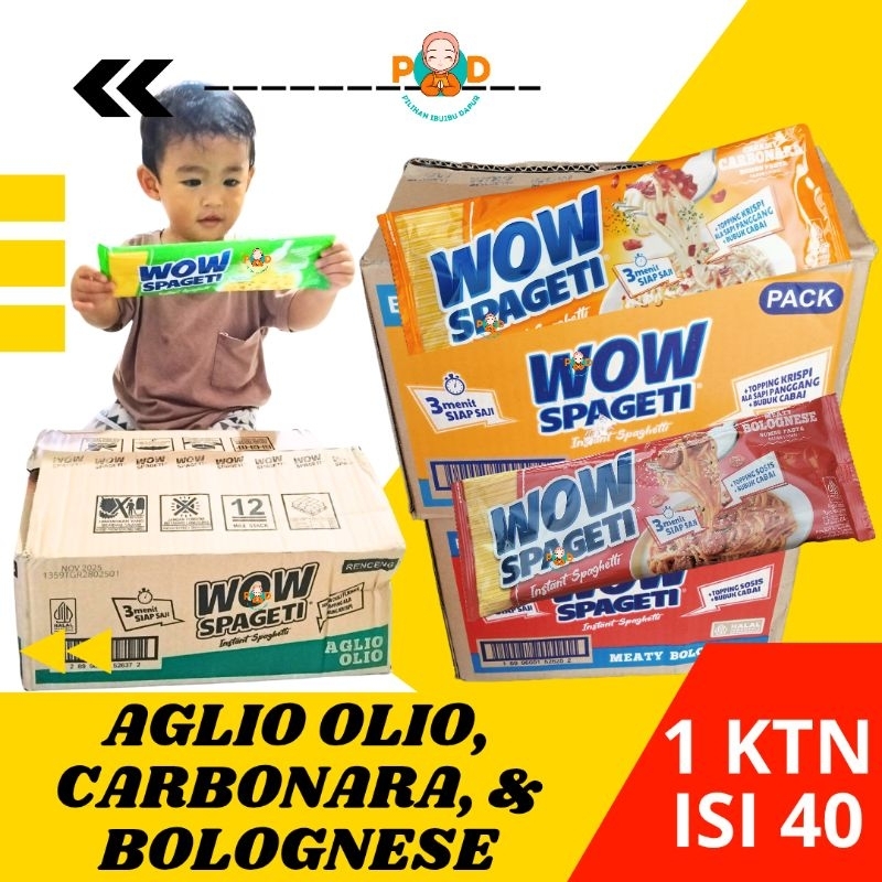 

WOW SPAGETI KARTON AGLIO OLIO BOLOGNESE CARBONARA