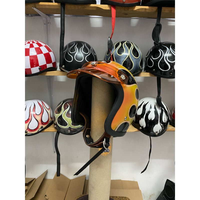 Helm Slimhead Gradasi Api Custom