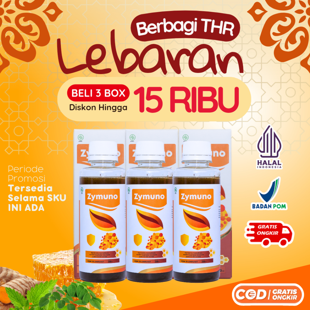 PAKET 3 BOX ZYMUNO ~ Lebaran Penuh Bahagia Bersama Zymuno 100% Original Madu Asli