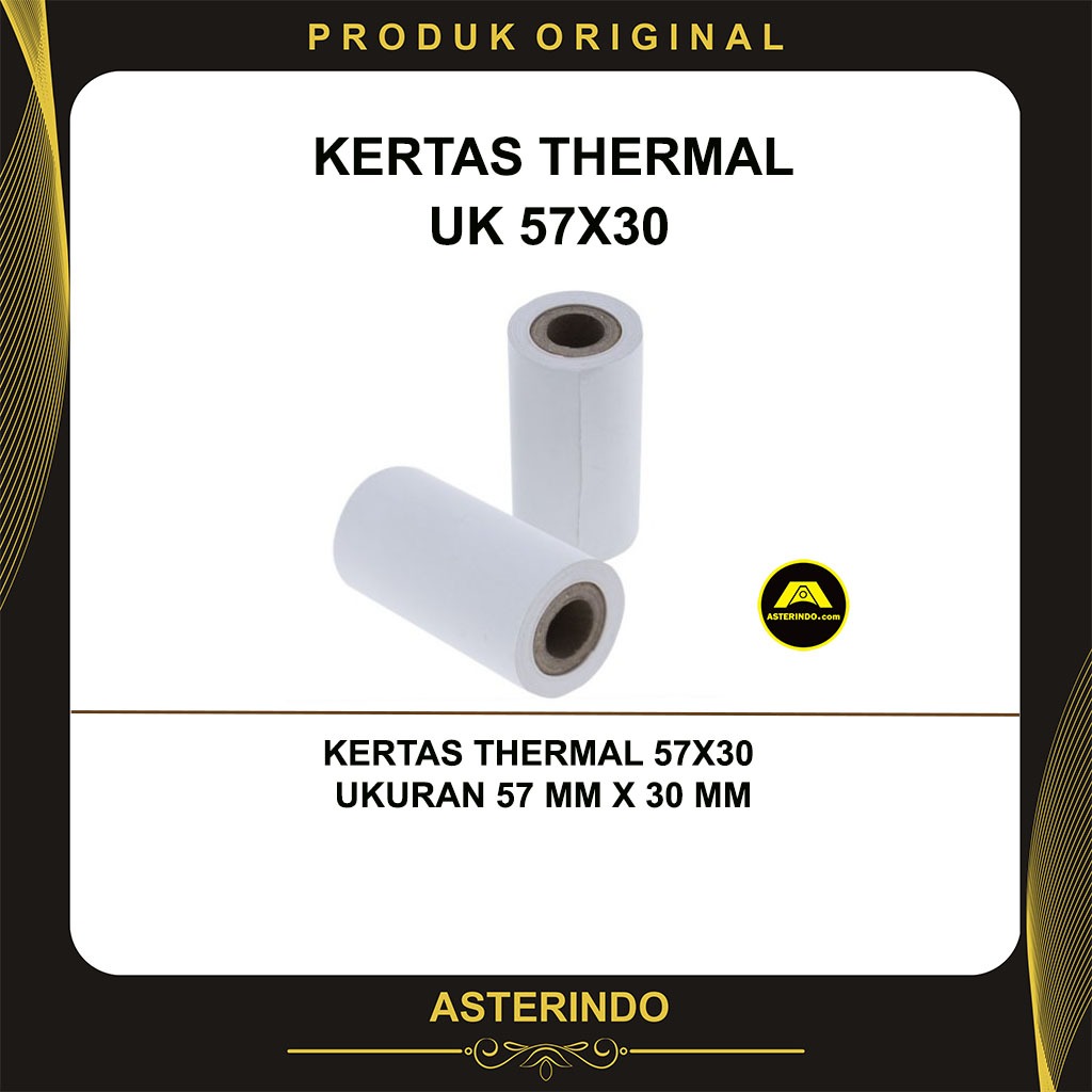 

Kertas Thermal Struk Kasir Ukuran 57x30 mm 57 x 30mm Paper Roll