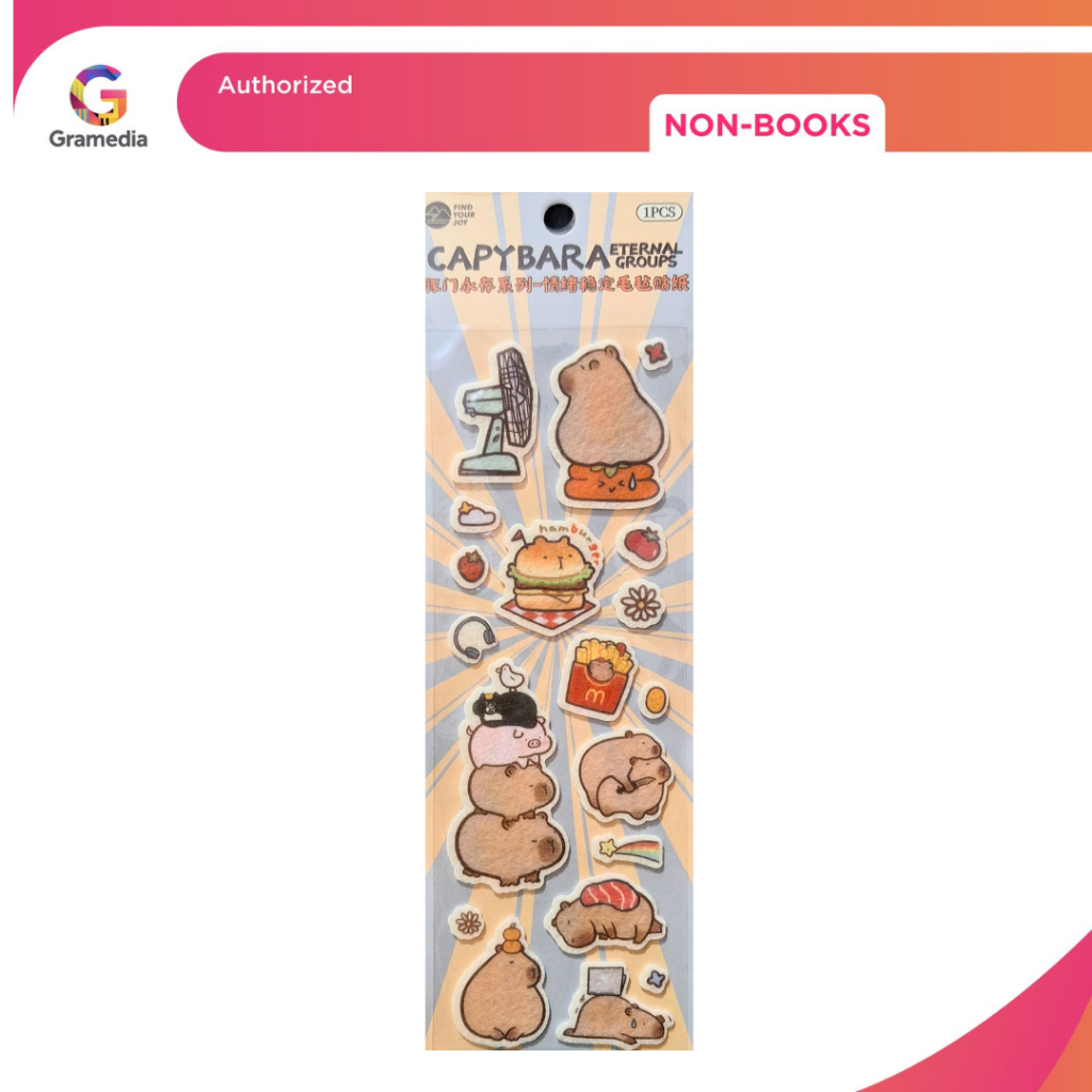 

Gramedia Surabaya - FYJ CAPYBARA FELT STICKER EMOTIONAL STABILITY FD81574