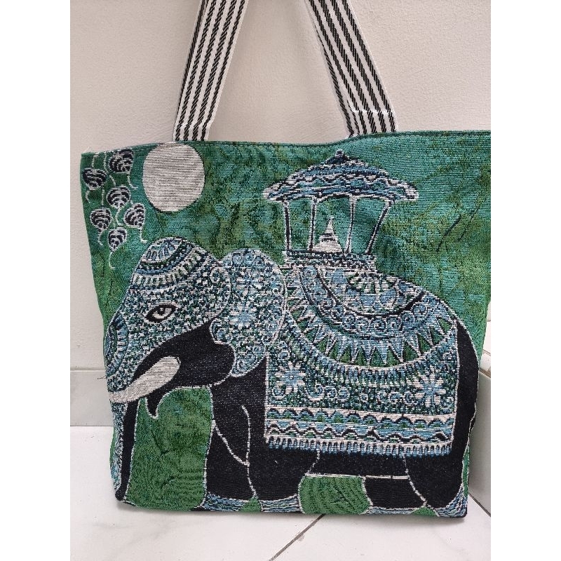 tas tote Thailand gajah shoping bag tas kanvas