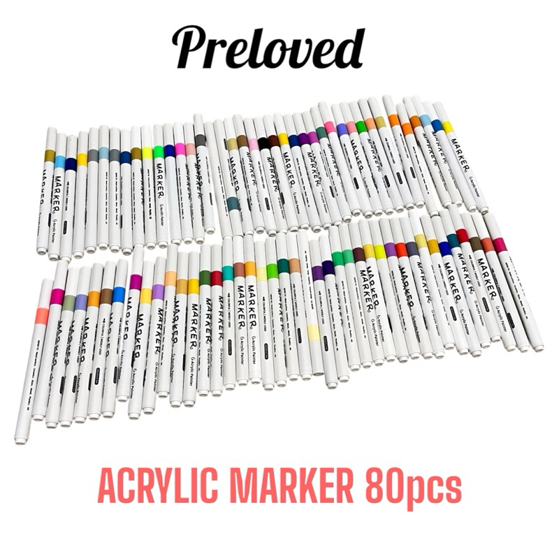 

PRELOVED ACRYLIC AKRILIK MARKER 80PCS