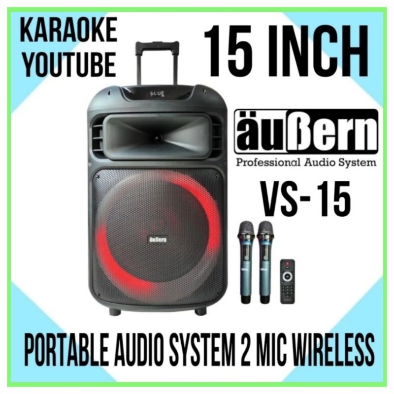 Speaker Portable AUBERN 15 INCH VS 15, Speaker Karaoke Smart TV Youtube