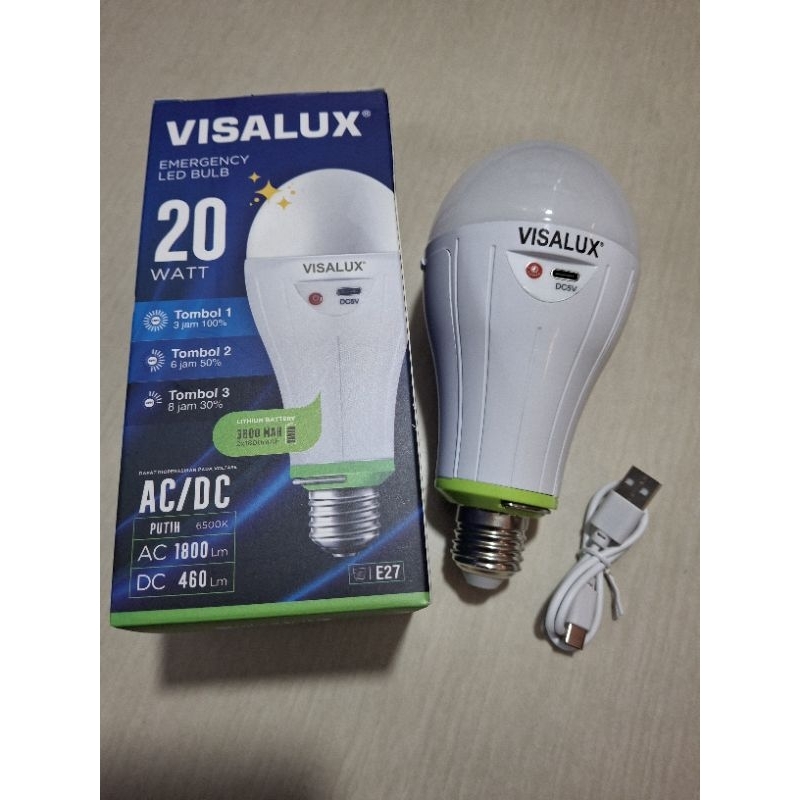 Visalux Bola Lampu Emergency 20 watt Bohlam Emergency 20w