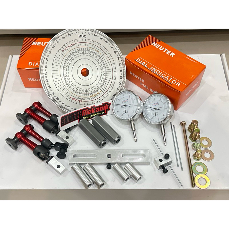 

busur derajat dial set beserta dudukan paket lengkap stand dial universal semua motor fleksibel flexible degree wheel