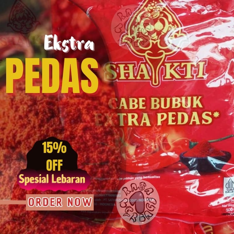 1Kg Bubuk Cabe 100% Cabe Asli EXTRA PEDAS Super Pedas | Cabe bubuk Kering