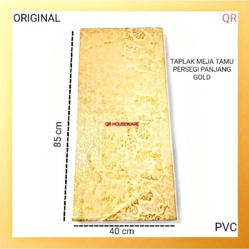 TAPLAK MEJA TAMU OVAL & SEGI PANJANG GOLD