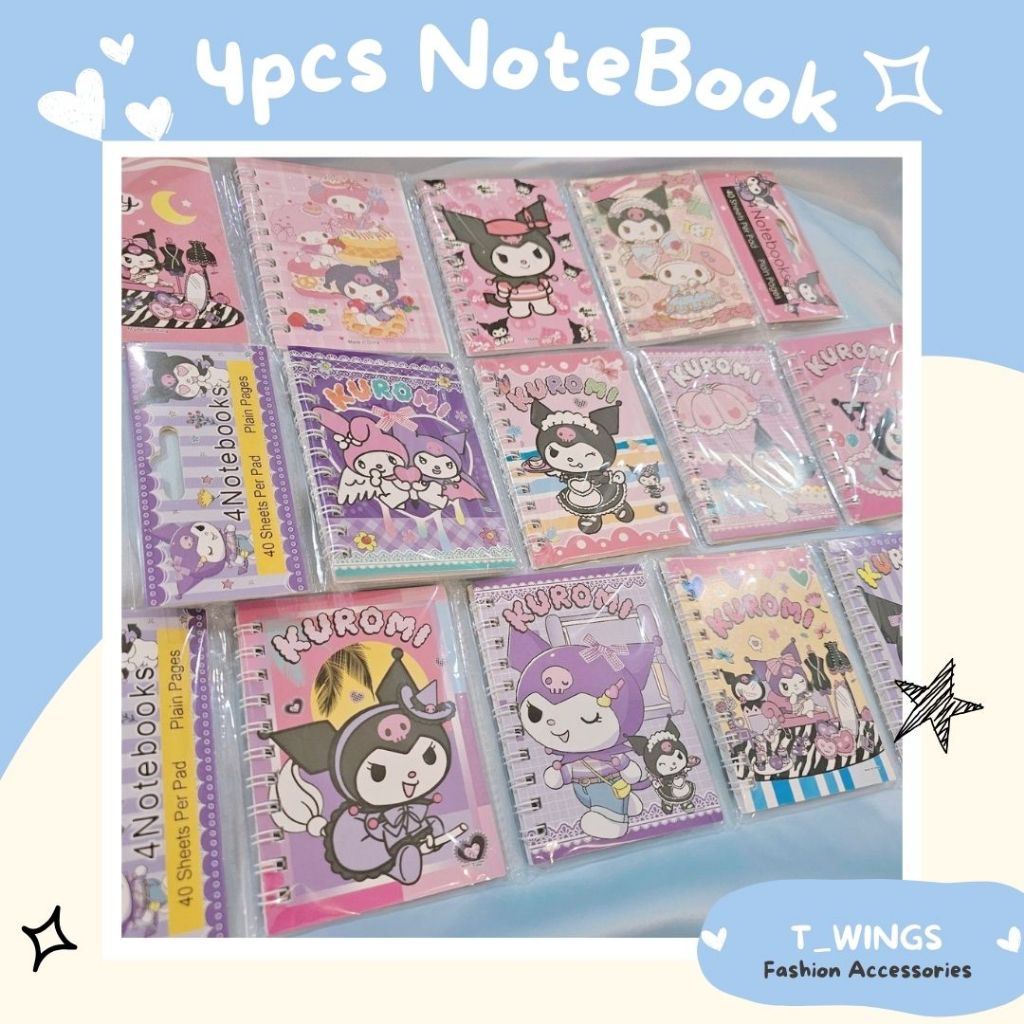 

[ TWI_02 ] 4pcs Note Sanrio Mix / Note Buku Kecil Sanrio Mix