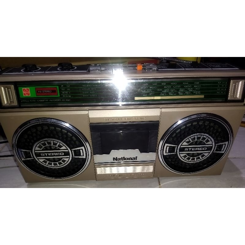 compo national antik th 1985 normal radio fm n tape kaset pita
