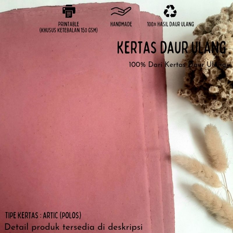 

Kertas Daur Ulang A4 Variant Artic/Polos, Warna Red Rose