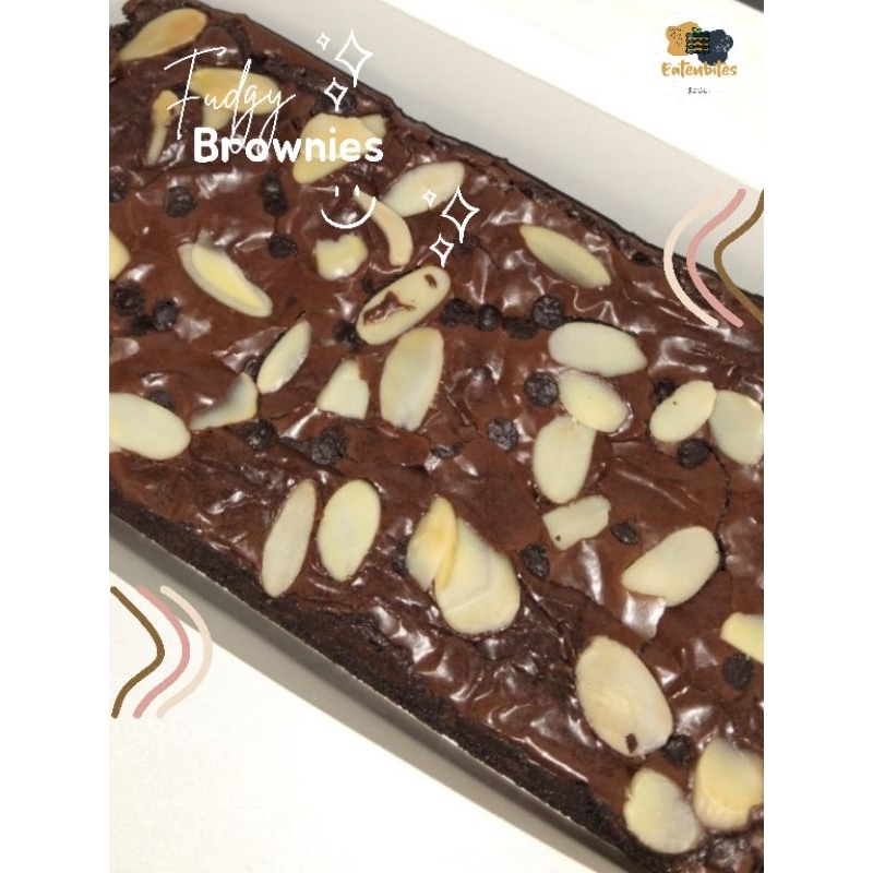 

Eatenbites - FudgyBrownies Classic Almond | Topping Almond | 20x10 cm