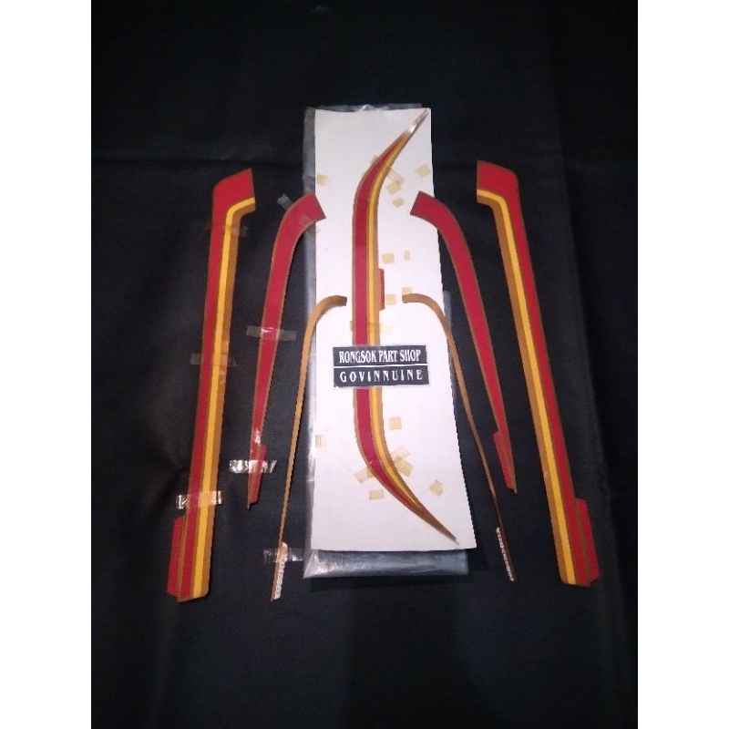striping stiker sticker lis yamaha rxk rx k 135 merah ori asli nos 4y2