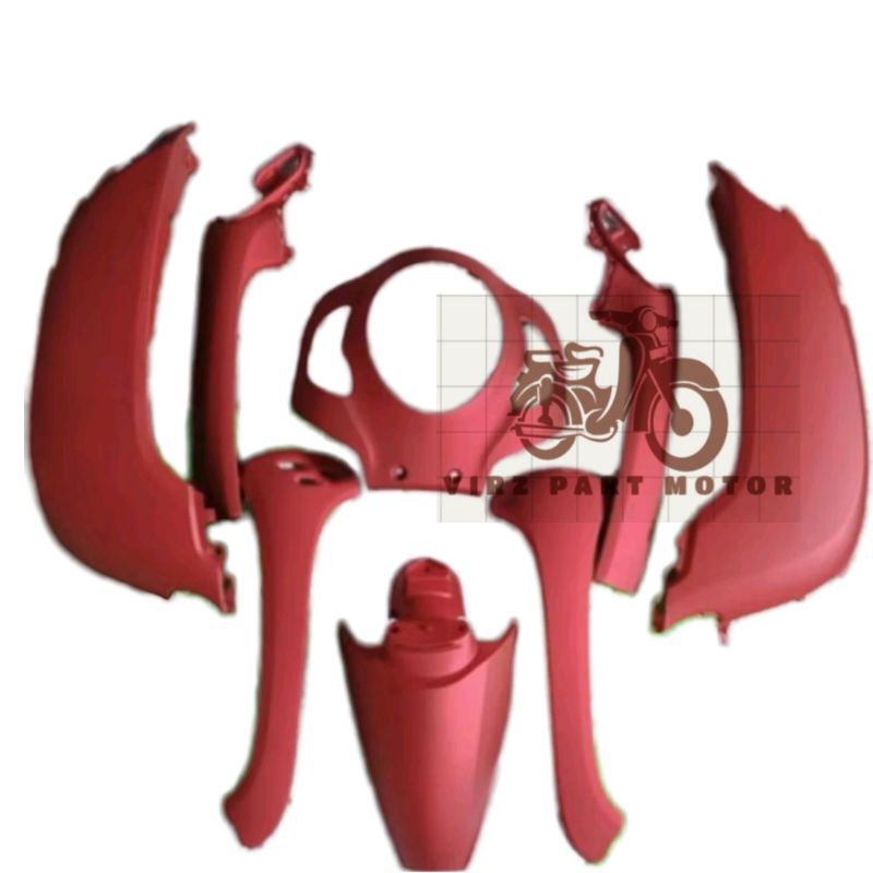 Full Set Body Halus Honda Scoopy Fi New K2F Prisetige Stylish Sporty Bahan Asli Original Cat Repaint