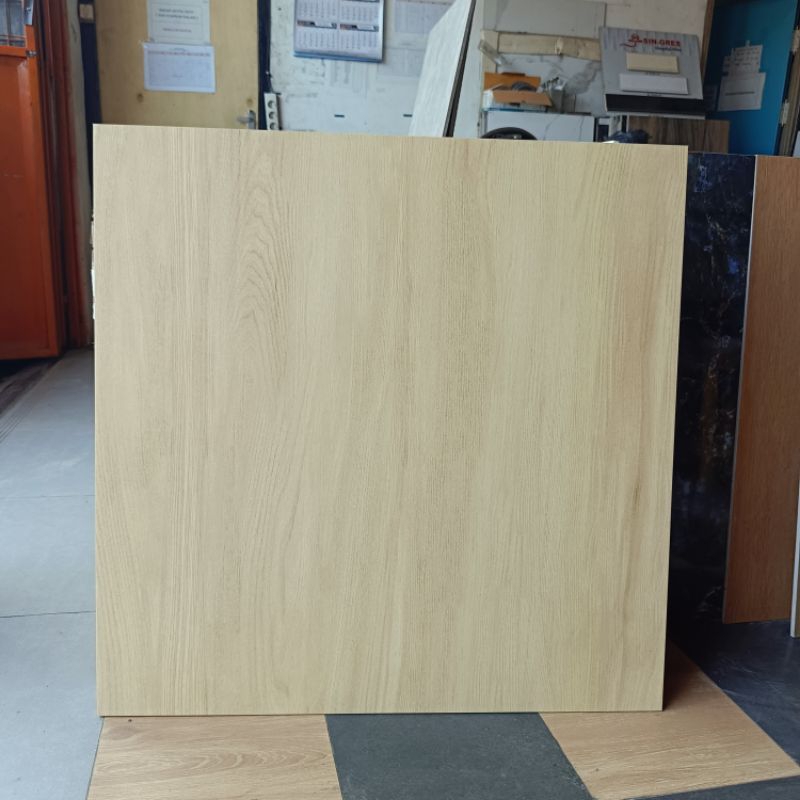 Granit lantai 80x80 motif kayu Palermo crem platinum