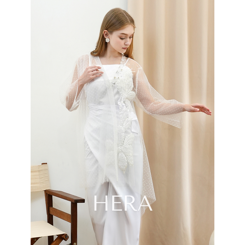 ATTIRE DYA Hera Tulle Outer | Long Outer Premium | Baju Kondangan Lebaran | Outer Tile | Atasan Wani