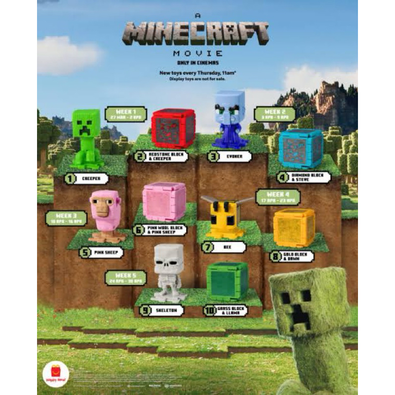 HAPPY MEAL MCDONALD’S MAINAN - MINECRAFT MOVIE [SEALED & BRAND NEW]