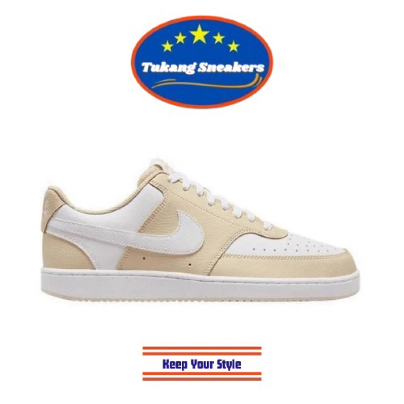 Sepatu Sneakers Pria Nike Court Vision Low Brown NIKHM9862200