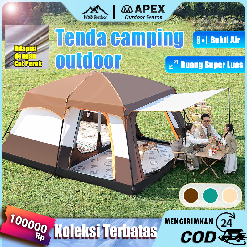 Tenda Camping 8 - 12 Orang Portable Waterproof Camping Tent Tenda Camping Besar