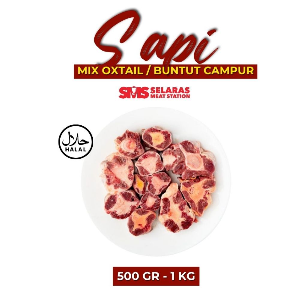 

Buntut Sapi / Oxtail Mix Cut 500 gr - 1 Kg Frozen 1 Kg Tangerang Selatan