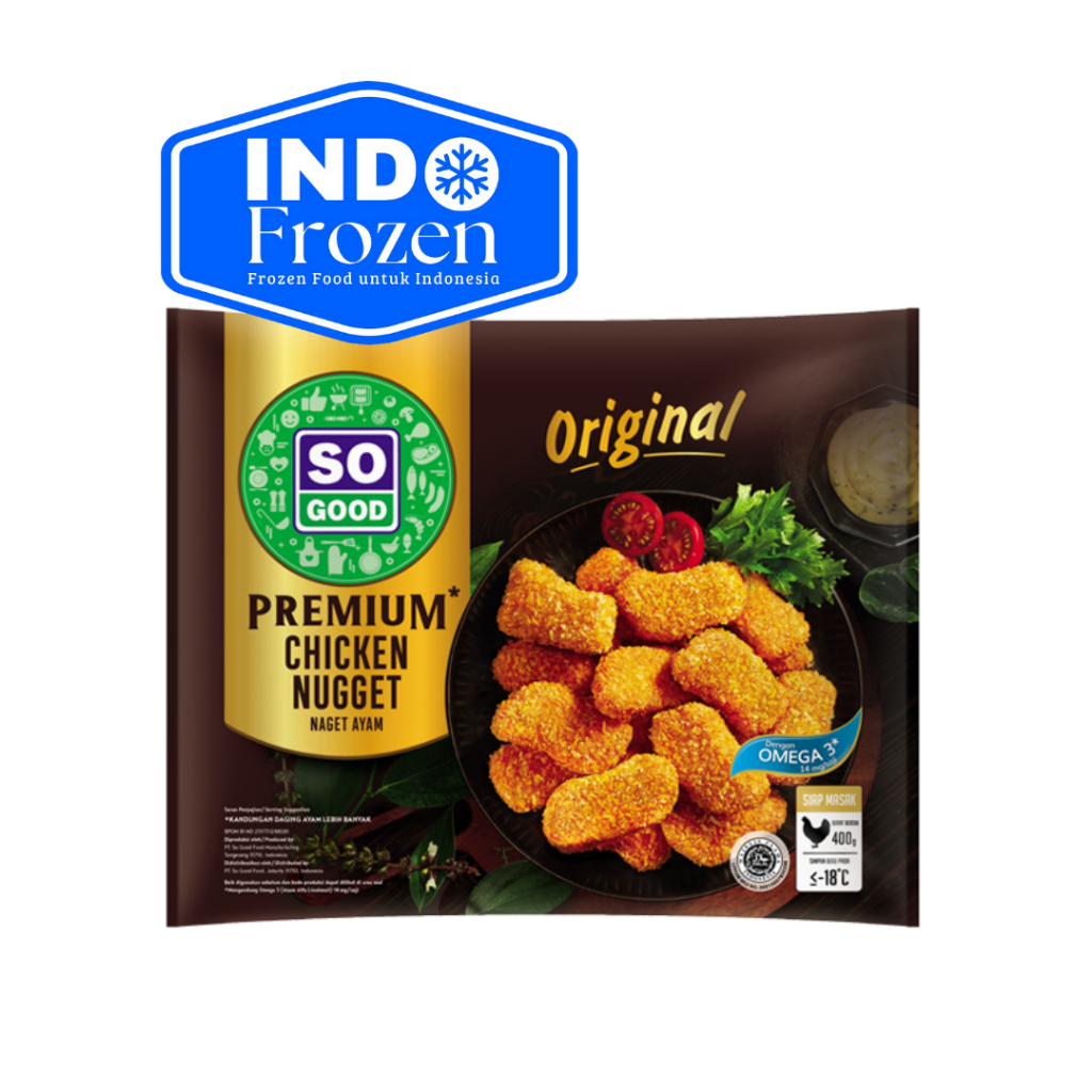 

SO GOOD CHICKEN NUGGET PREMIUM 400GR/NAGET AYAM