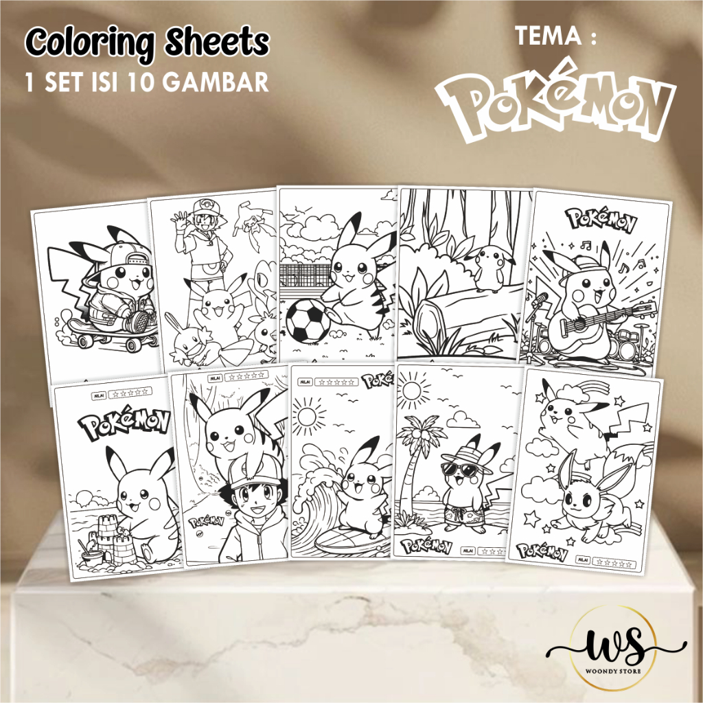 

KERTAS MEWARNAI KARAKTER POKEMON - LEMBAR MEWARNAI KERTAS A4 ISI 10 LEMBAR - COLOURING SHEETS FOR KIDS