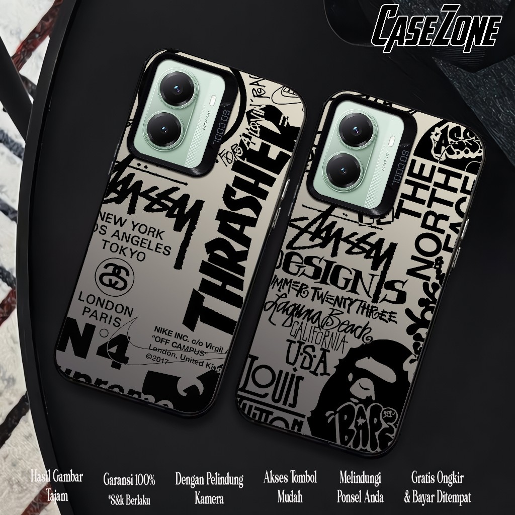 CASE POCO X7 PRO Softcase HYBRID IMD PLATE POLYCARBONATE HOLOGRAM PREMIUM SO COOL BAPE