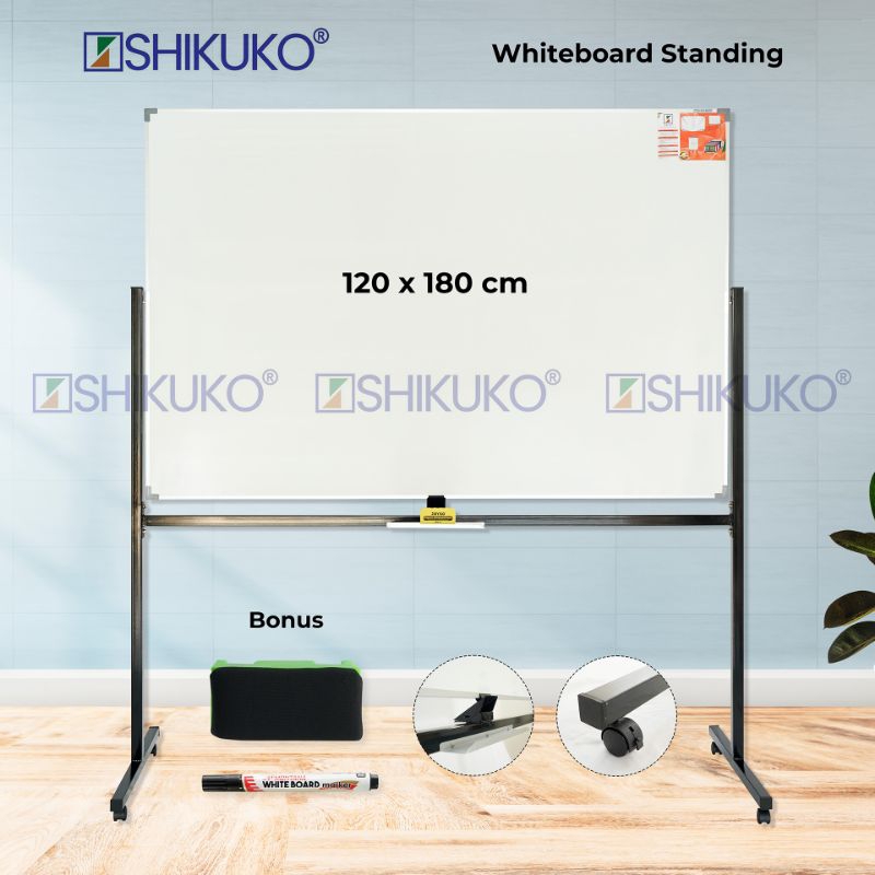 

Whiteboard Standing Kaki Shikuko Papan Tulis Whiteboard 120 x 180