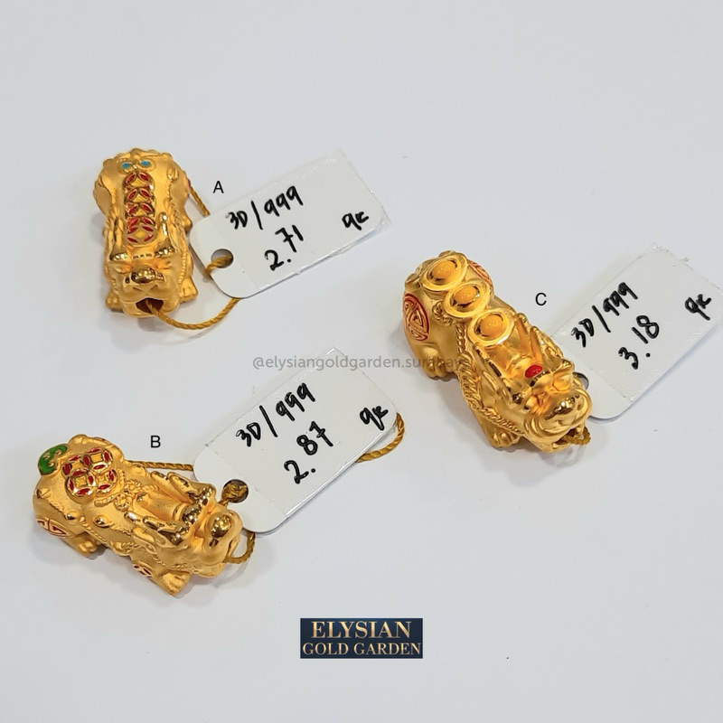 Charm Emas Naga Gelang Tali