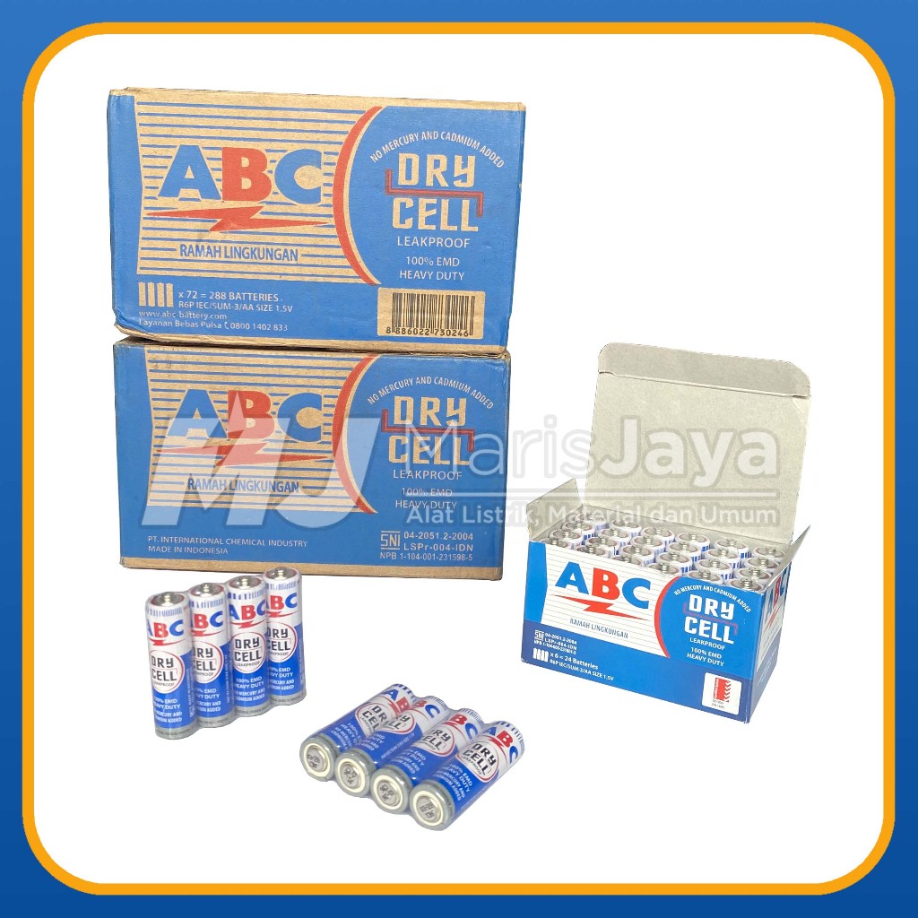 RK Batu Baterai ABC Dry Cell Ukuran Sedang (AA) R6S AA 1.5V