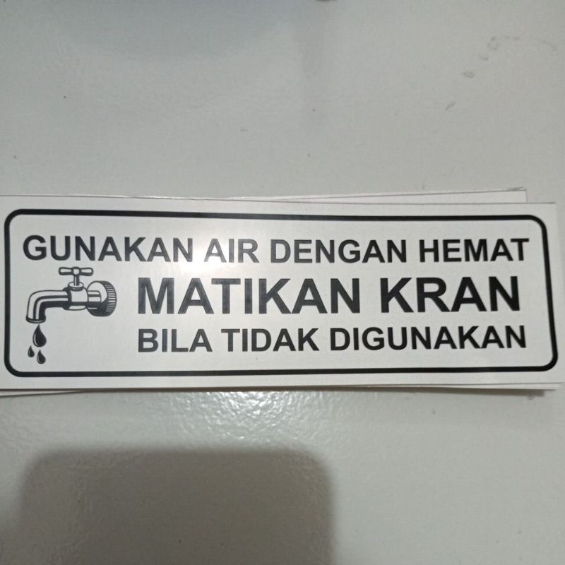 

Stiker himbauan, larangan, bahan sticker vinyl anti air