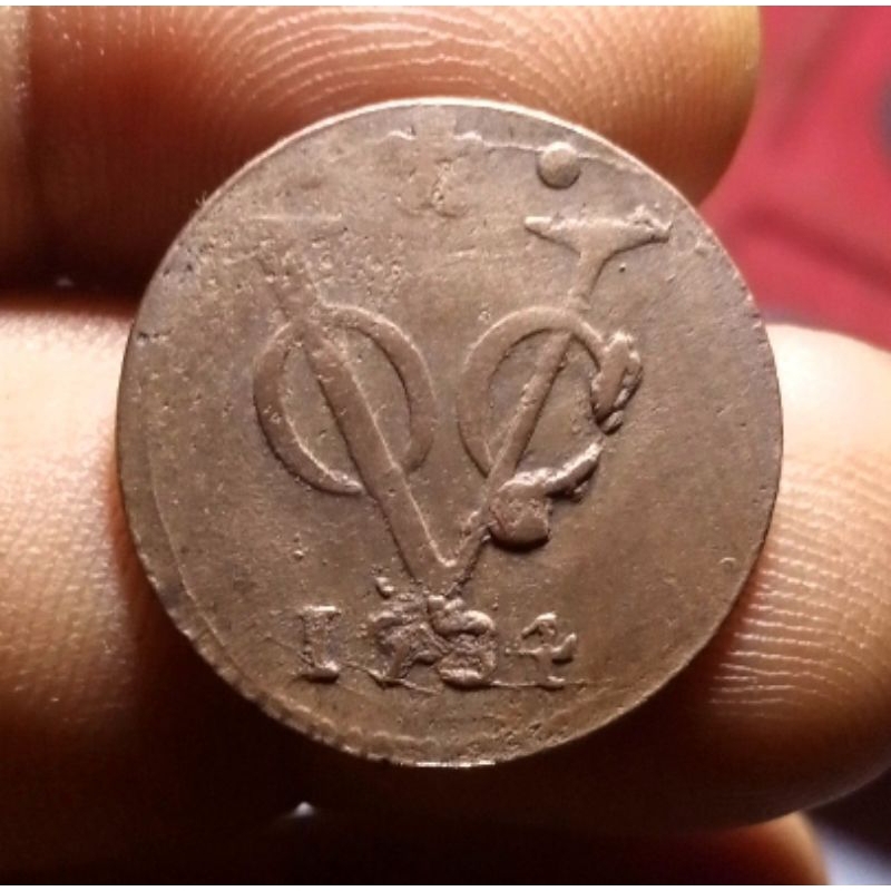 Koin VOC 1 Duit Holland 1734 Ada error unik