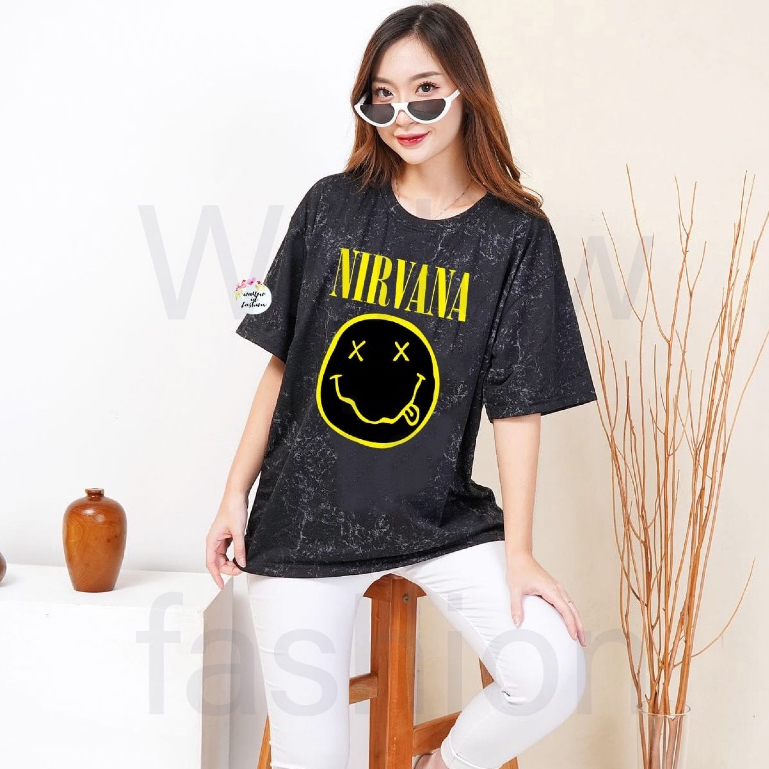 WAllOW-KAOS TSHIRT STONE WASH NIRVANA ORI