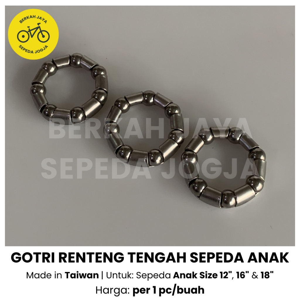 Sarang Pelor Sarangan Gotri Taiwan Gotri Renteng Gotri Tengah 5/16 x 7 untuk Sepeda Anak Mini dan BM
