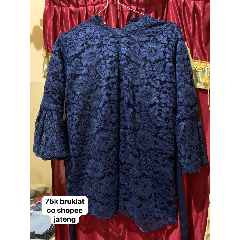 Broklat atasan warna biru dongker wanita