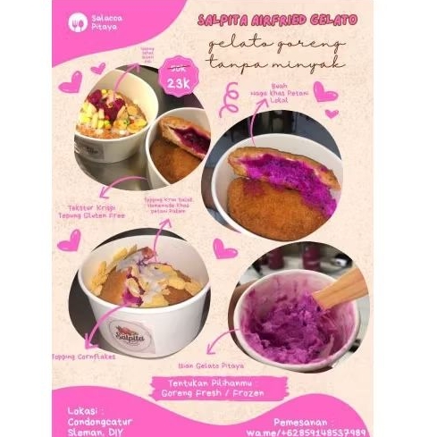 

Salacca Pitaya Frozen (3 Pcs) Gelato Goreng Frozen Buah Lokal Asli