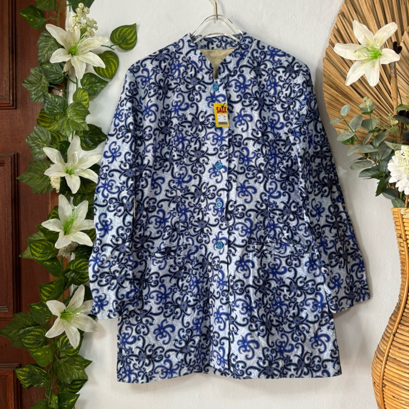 Tunik Batik Blazer Biru