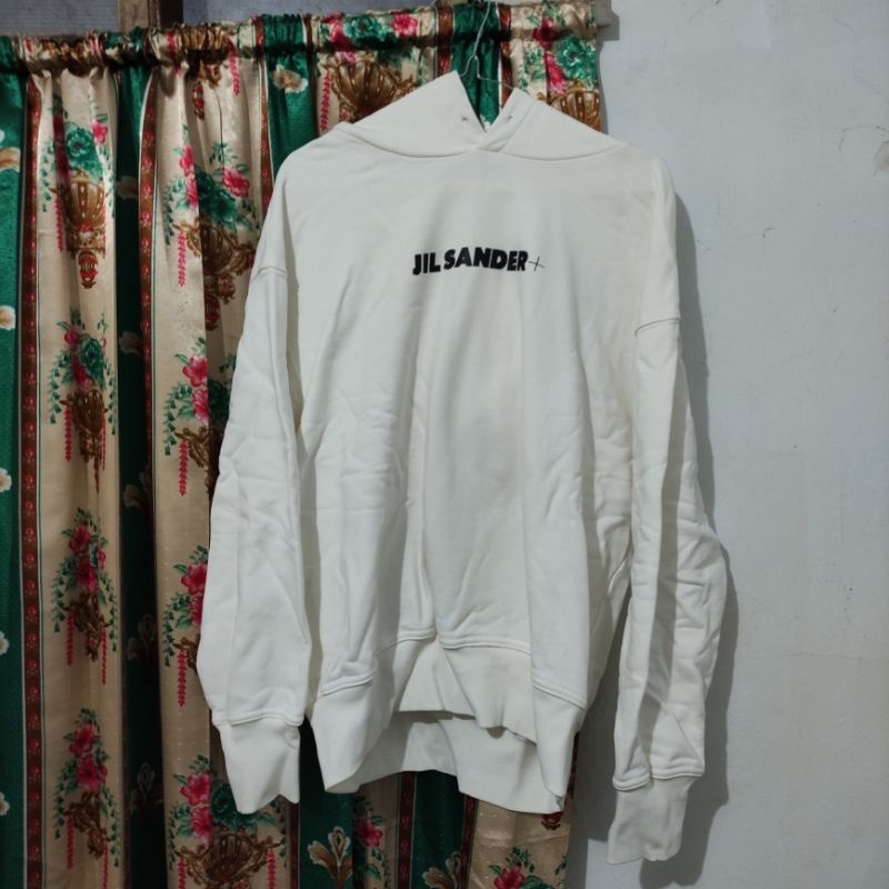 Jil Sander Boxy White Hoodie