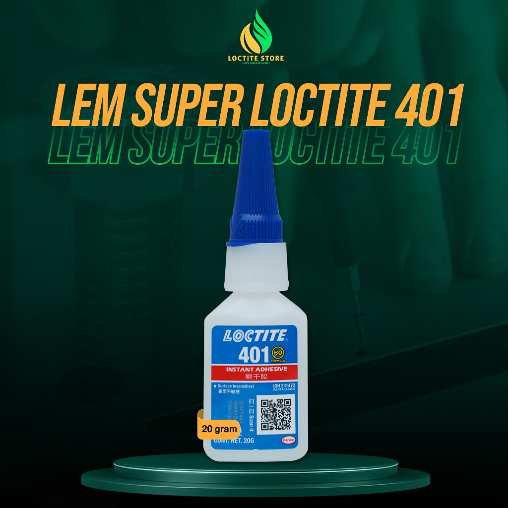 

LEM SERBAGUNA LOCTITE 401 LEM TERKUAT UNTUK BESI PLASTIK KAYU KAIN