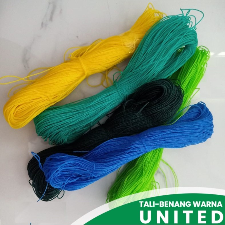 

Tali Tampar Warna 1mm Warna Warni / Tali layangan / Tali Plastik / Tali Tukang/ Tali PE Merek United