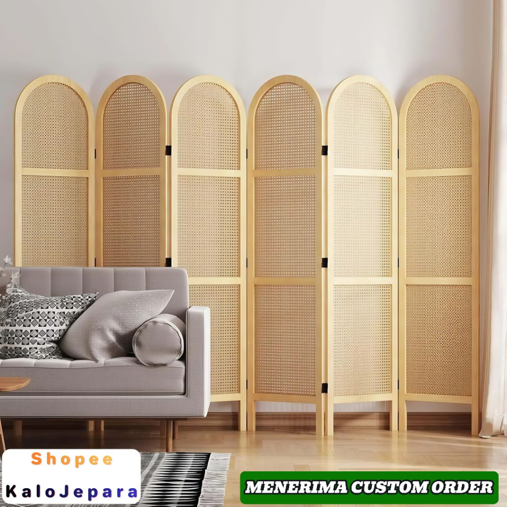 Sekat Buat Ruang Tamu Bisa Dikirim Ke [ Bone ] | Partisi Rotan | Jati Minimalis | Penyekat Ruang | S