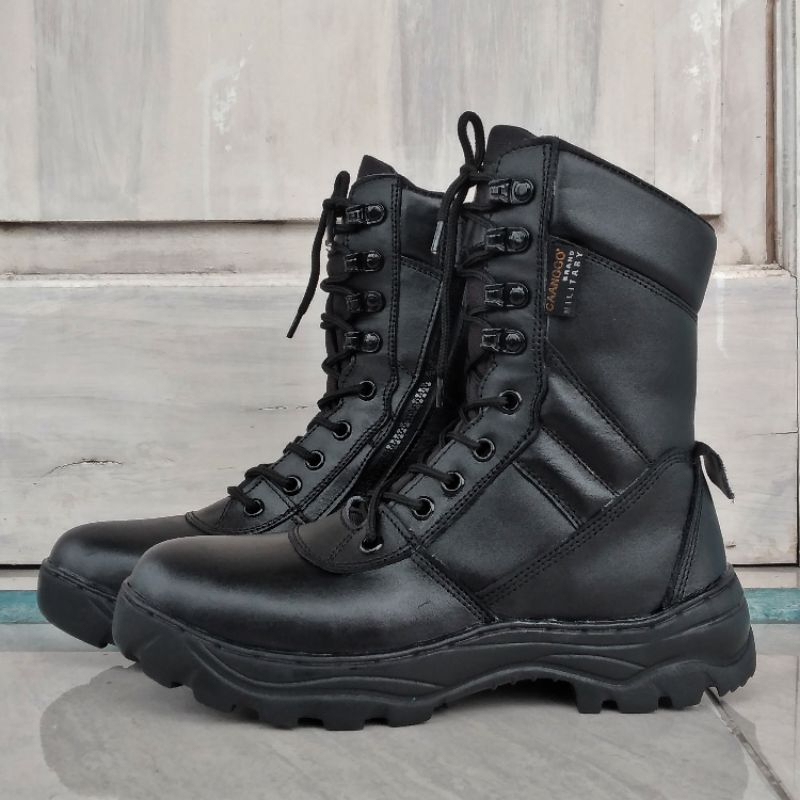 Caanggo - Sepatu PDL Kulit Sapi Asli Model Jatah TNI AD Original Caanggo