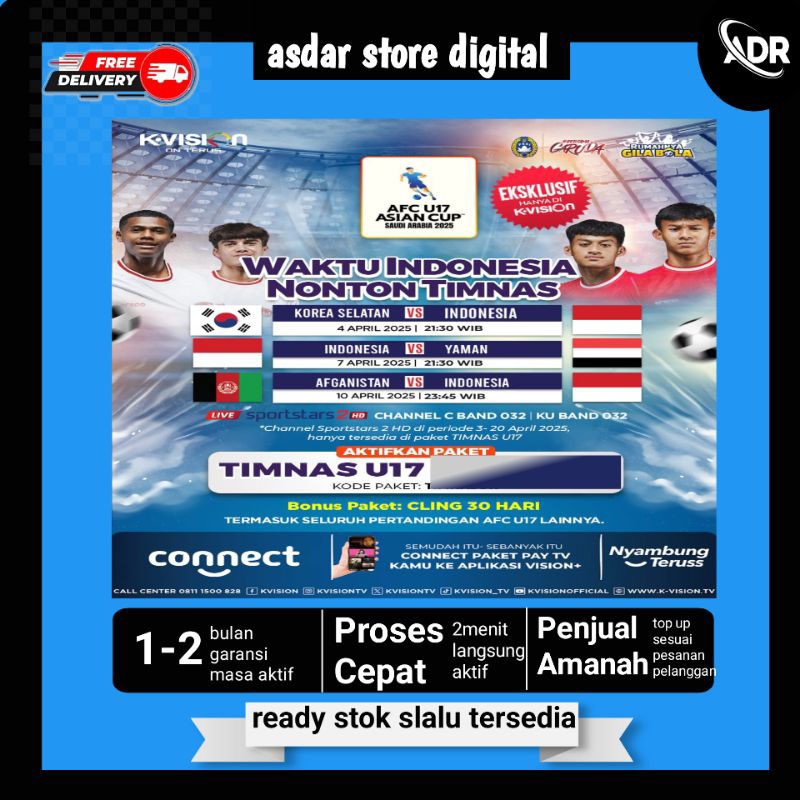 PAKET CLING 6-12BULAN |K-VISION|BROMO C200|GARDINNER OTTIMO|DLL