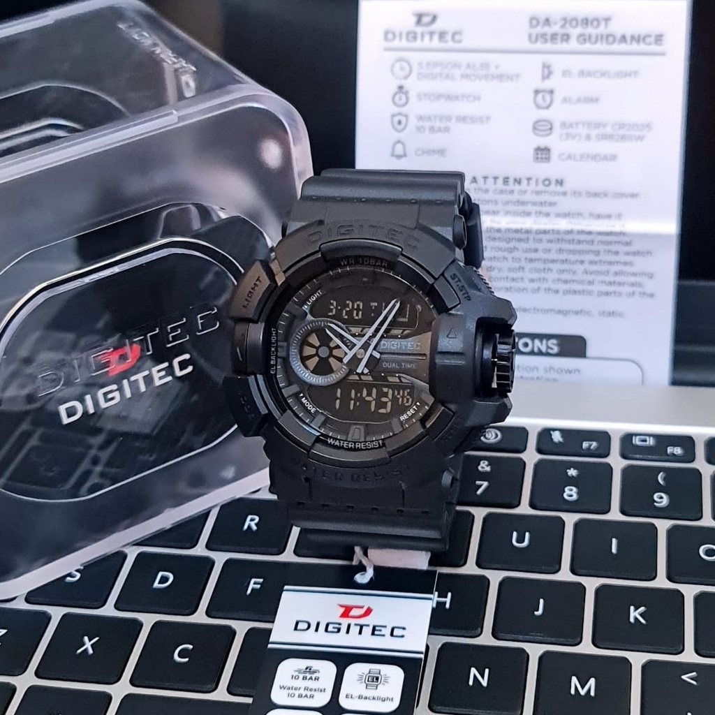 Jam Tangan Pria Original Digitec DA-2080T / 2080 Garansi