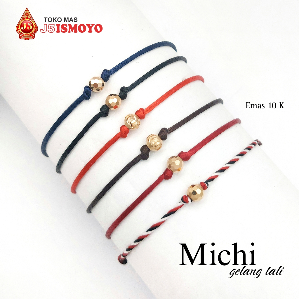 Gelang Tali Kombinasi Emas Michi J5 Ismoyo