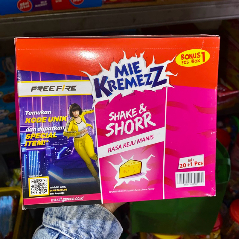 

Mie Kremezz Shorr | 1 Box isi 20 Sachet + 1 16 gram